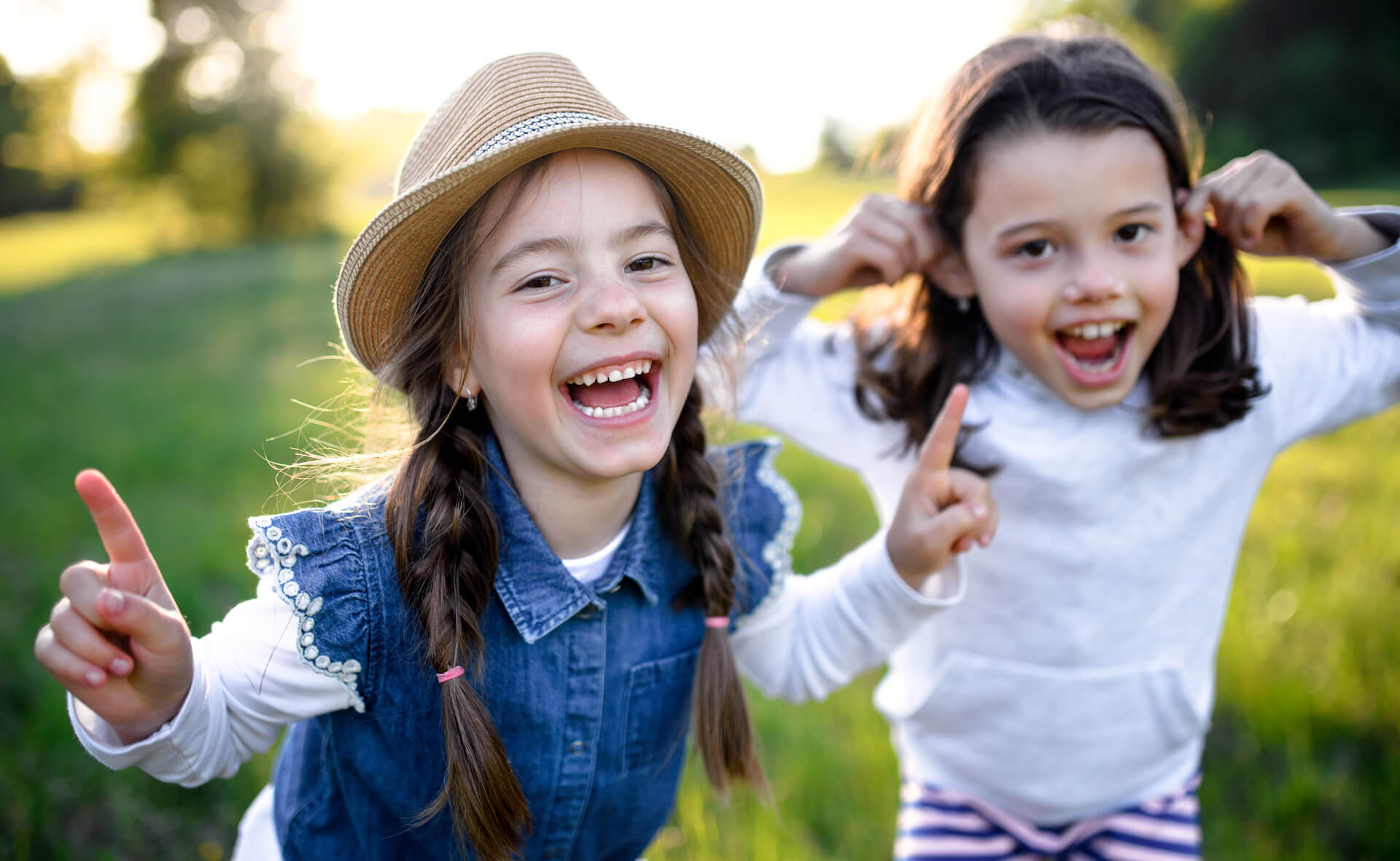 two smiling children